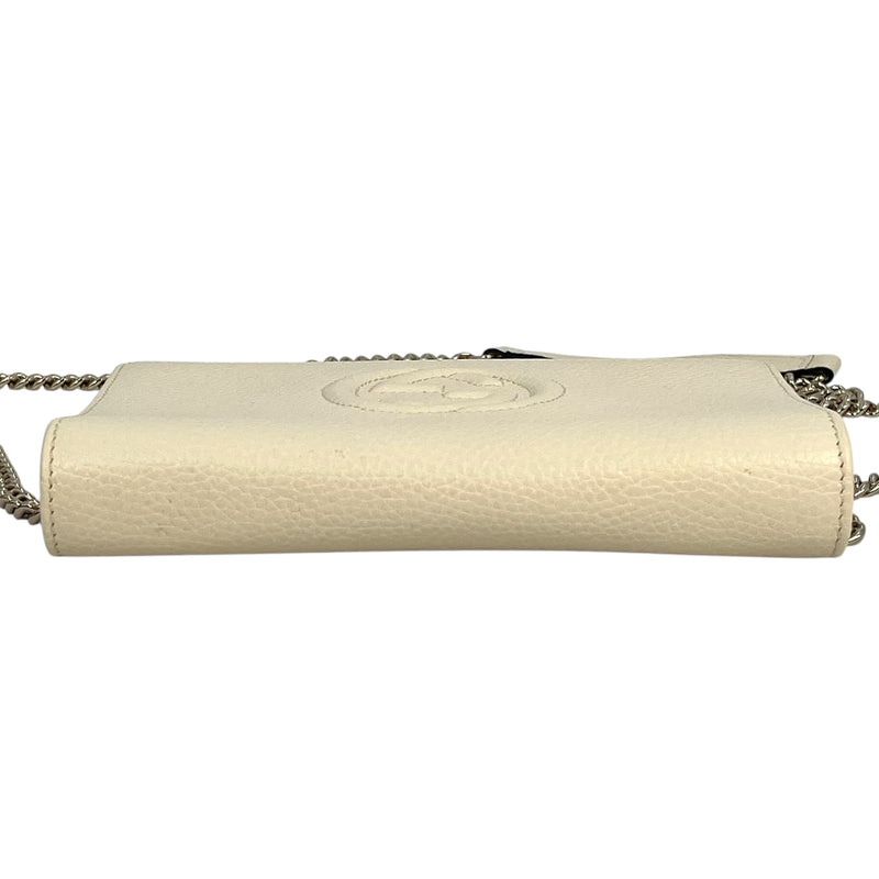 GUCCI Soho Chain Wallet - Cream