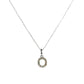 K18 White Gold Oval Diamond Necklace