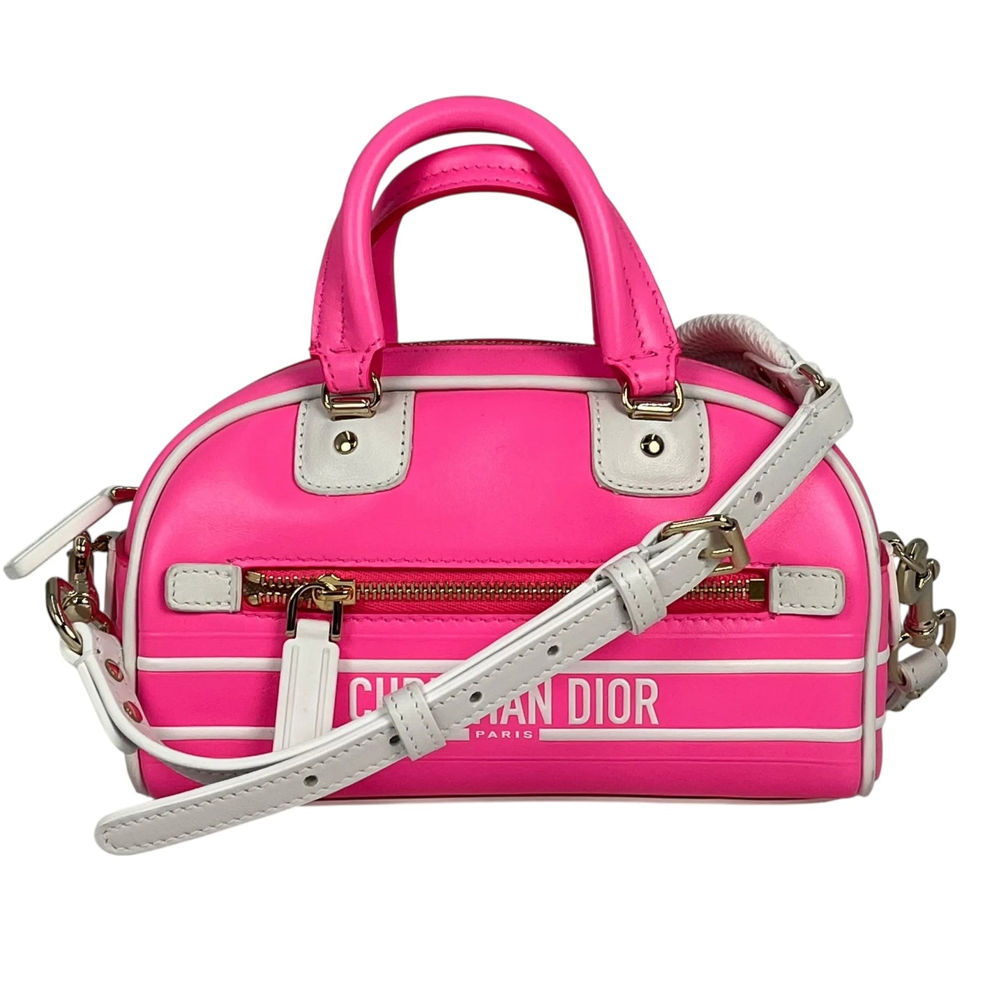 Dior Vibe Small Bowling Bag Handbag/Shoulder Bag - Pink 