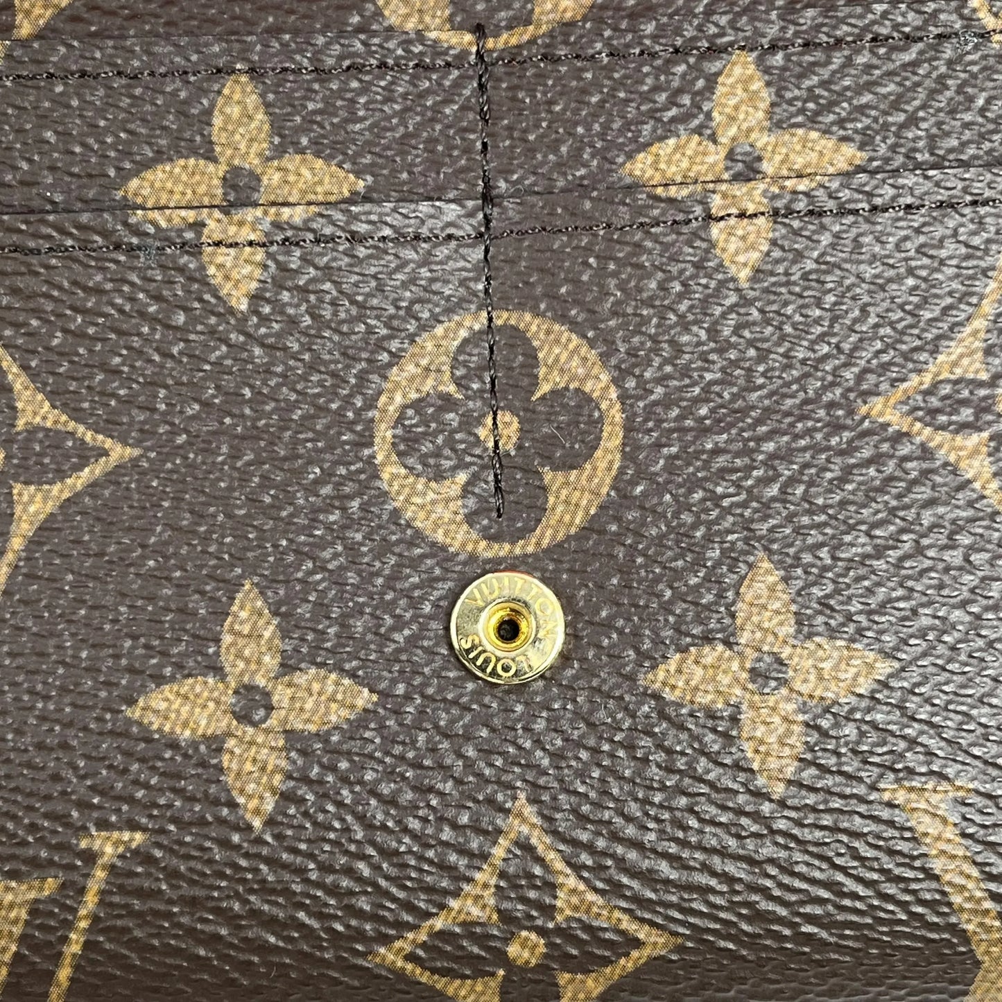 Louis Vuitton Monogram Portefeuille Salah Long Wallet - Brown × Red - 35056