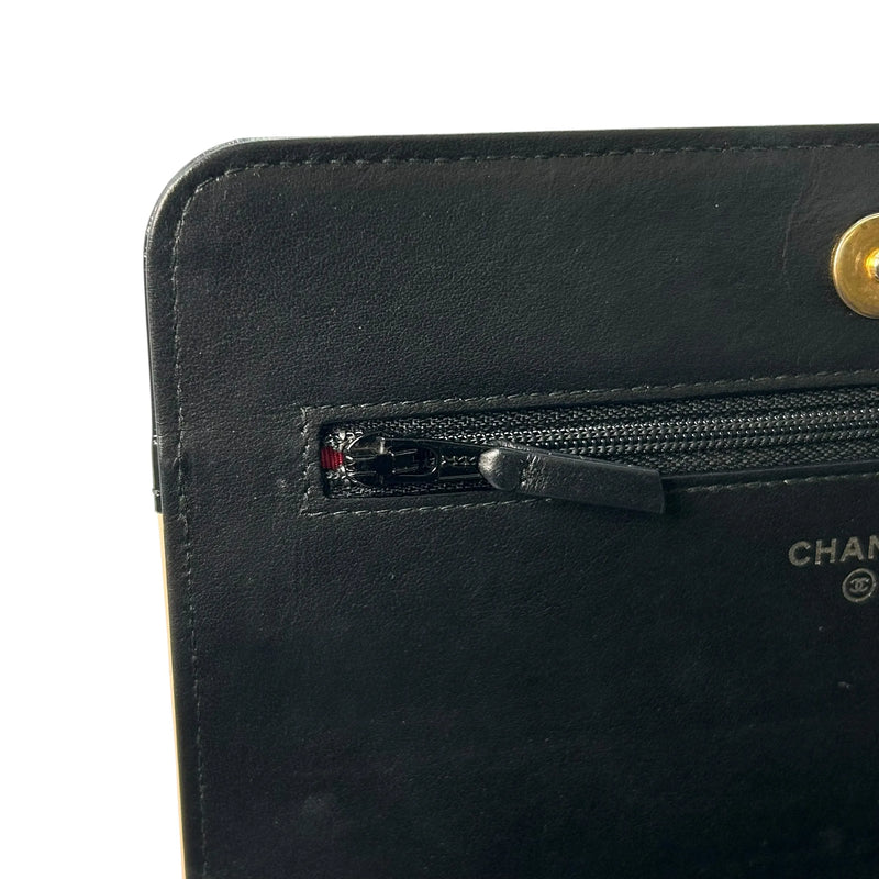 CHANEL Gabrielle Chain Wallet (WOC) - Beige × Black