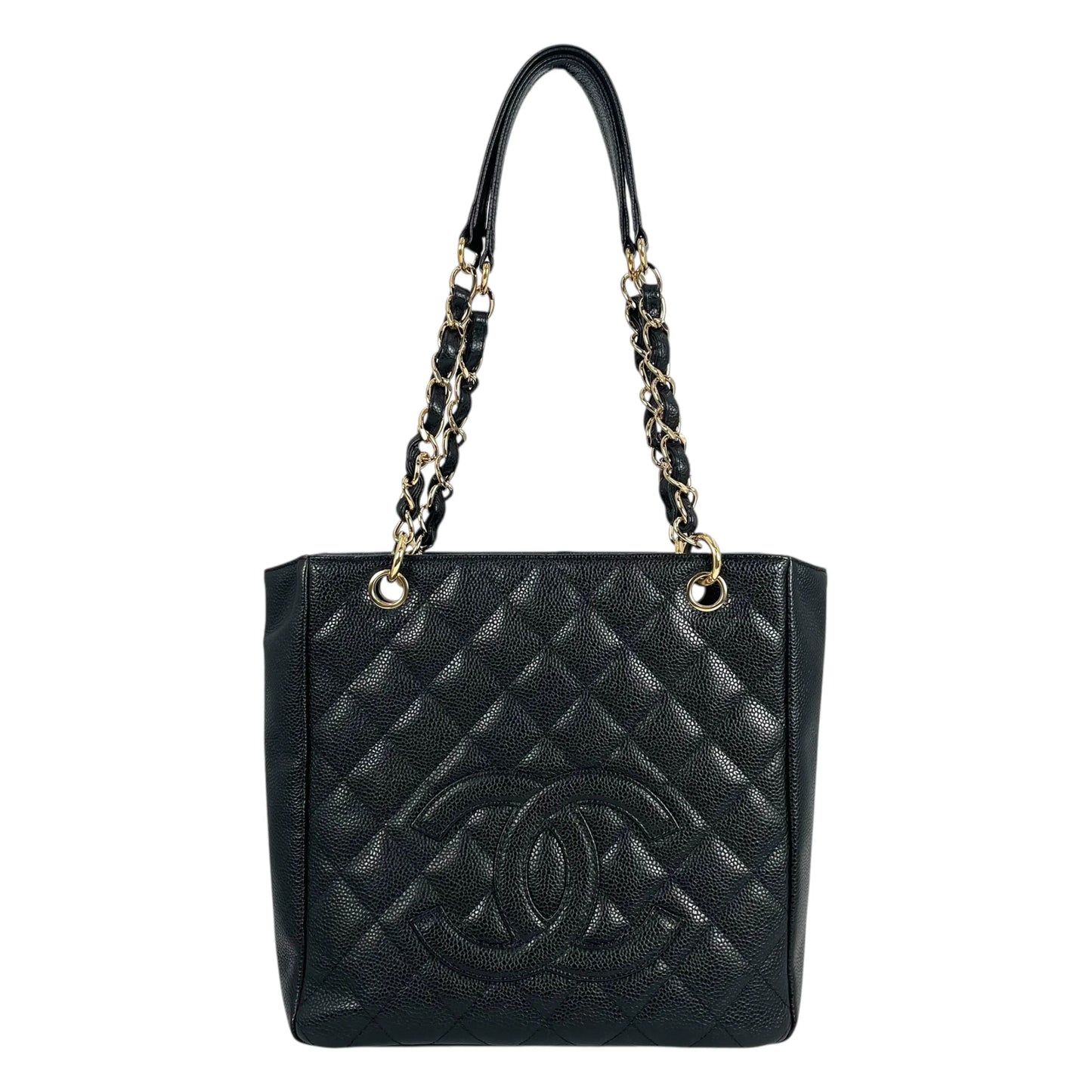 CHANEL Materasse PST Caviarskin Chain Tote Bag - Black
