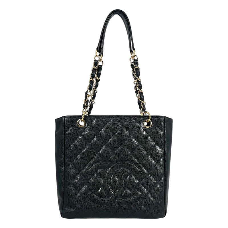 CHANEL Materasse PST Caviarskin Chain Tote Bag - Black