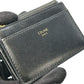 CELINE Compact Wallet With Coin Triomphe In Shiny Calfskin - Black