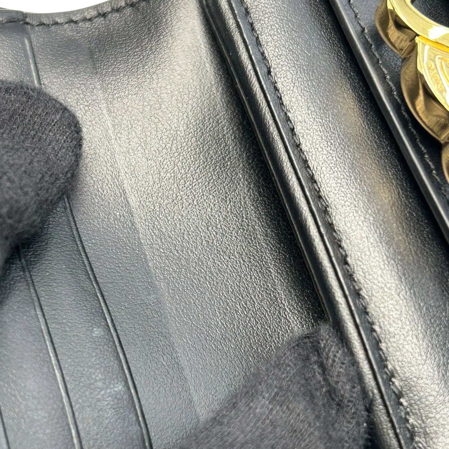 CELINE Triomphe Compact Wallet - Black