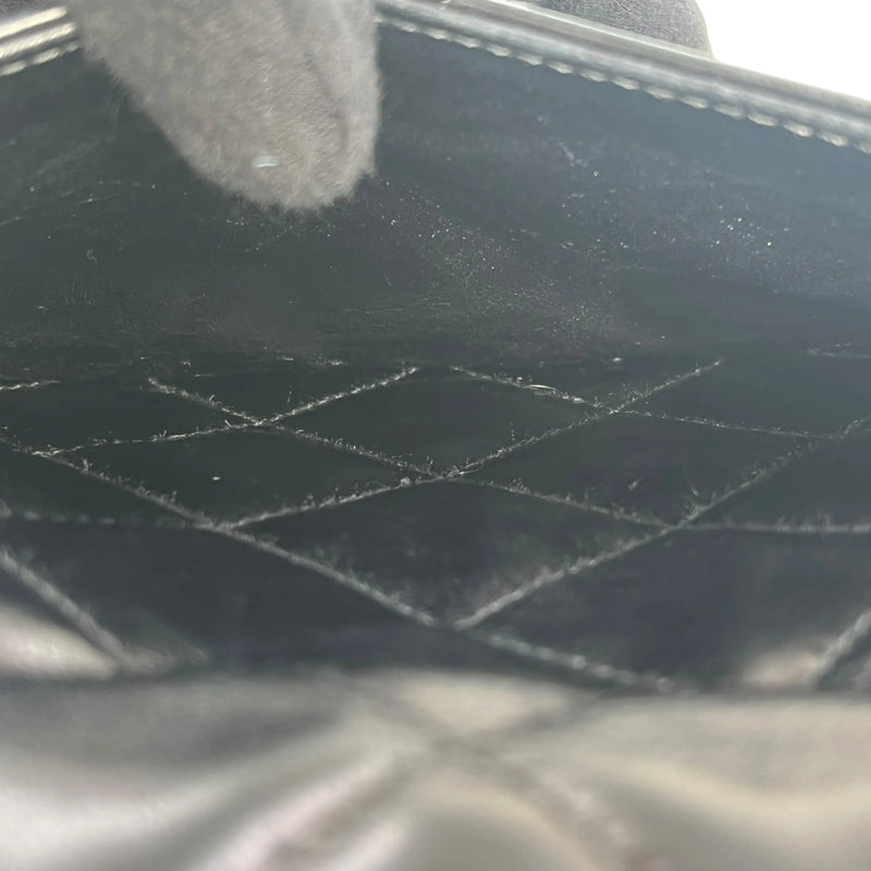 CHANEL Matelasse Top Handle Hand Bag Chain Shoulder Bag - Black