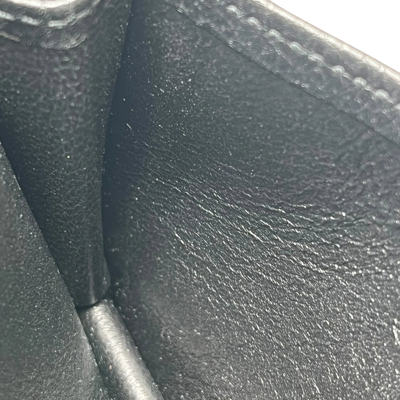 SAINT LAURENT Leather Card Case - Black 