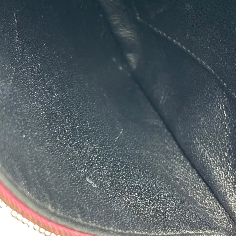 BALENCIAGA Ville Logo Leather Pouch Clutch Bag - Pink