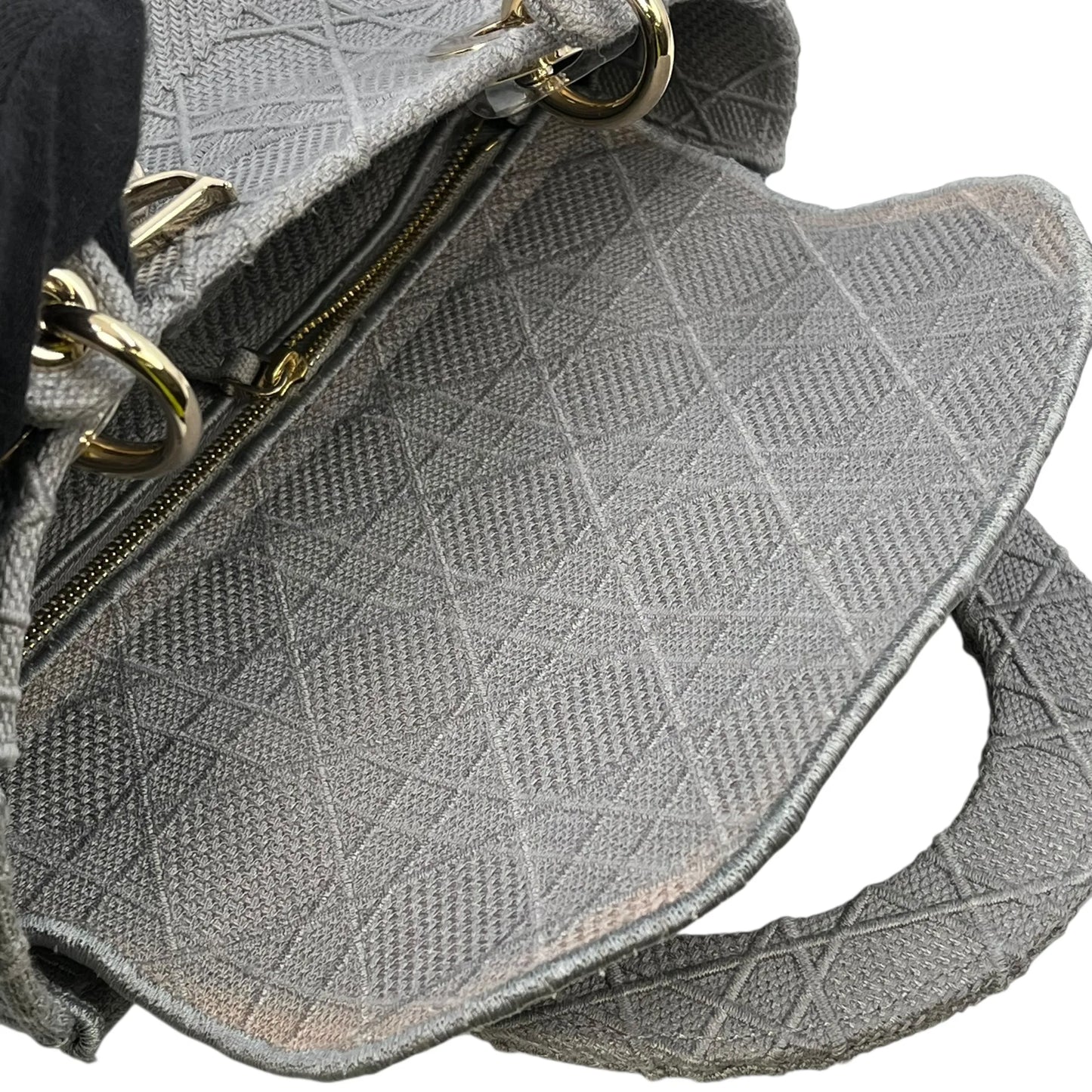 Christian Dior Lady Dior Handbag Shoulder Bag - Gray 