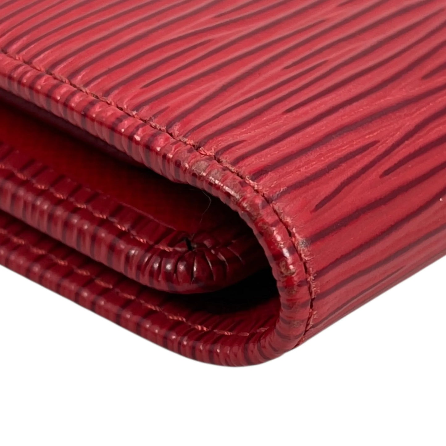 Louis Vuitton ポルトレゾール エテュイ パピエ エピレザー 三つ折り財布 コンパクトウォレット - レッド