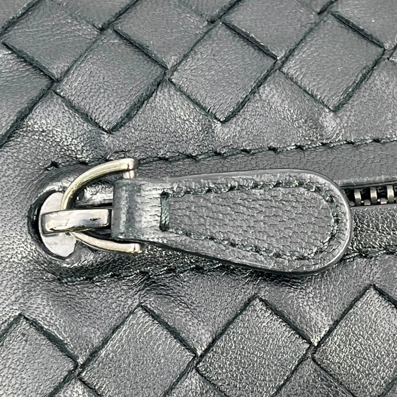 BOTTEGA VENETA Intrecciato Leather Long Wallet - Black 