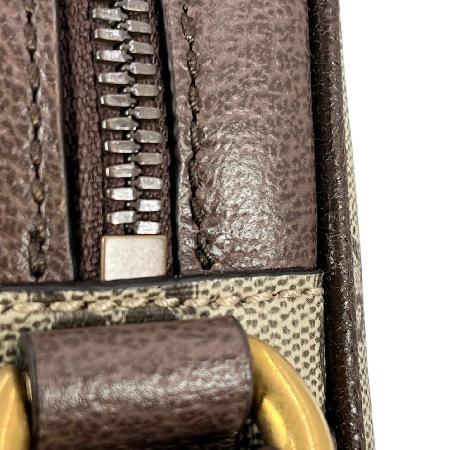 GUCCI オフィディア GGスプリーム キャンバス ショルダーバッグ - ブラウン