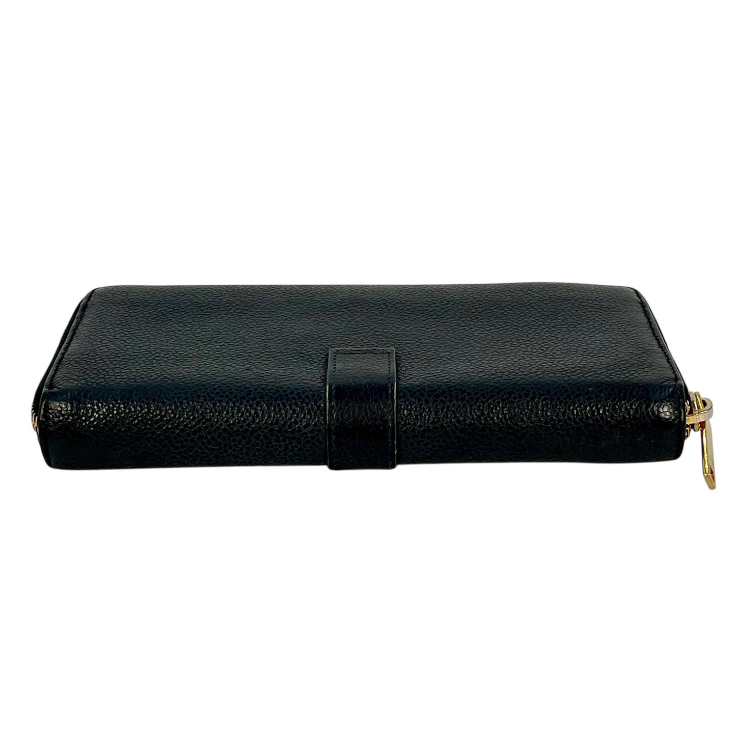 Saint Laurent YSL logo leather Round zip wallet
