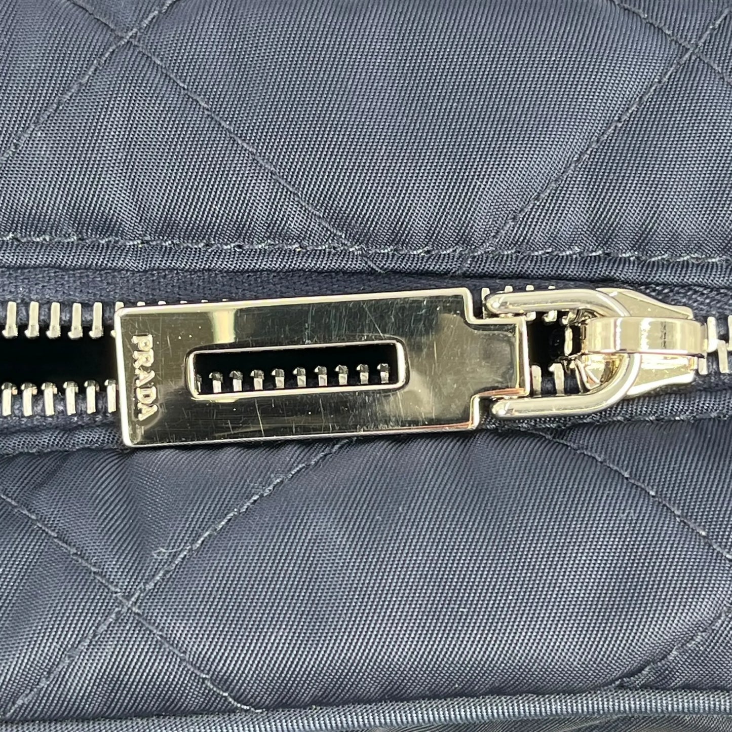 PRADA Nylon Quilting Chain Shoulder Bag - Navy
