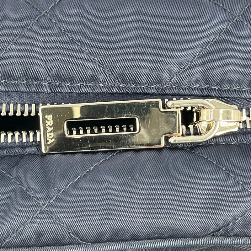 PRADA Nylon Quilting Chain Shoulder Bag - Navy
