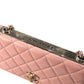 CHANEL Lambskin Chain Wallet - Baby Pink