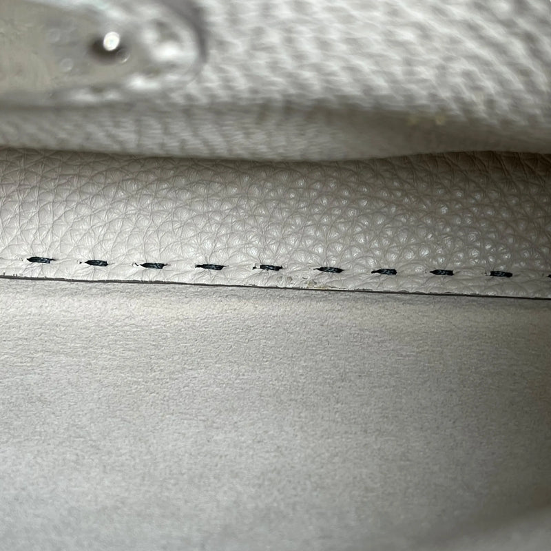 FENDI Peekaboo Leather Hand Bag Shoulder Bag - Gray