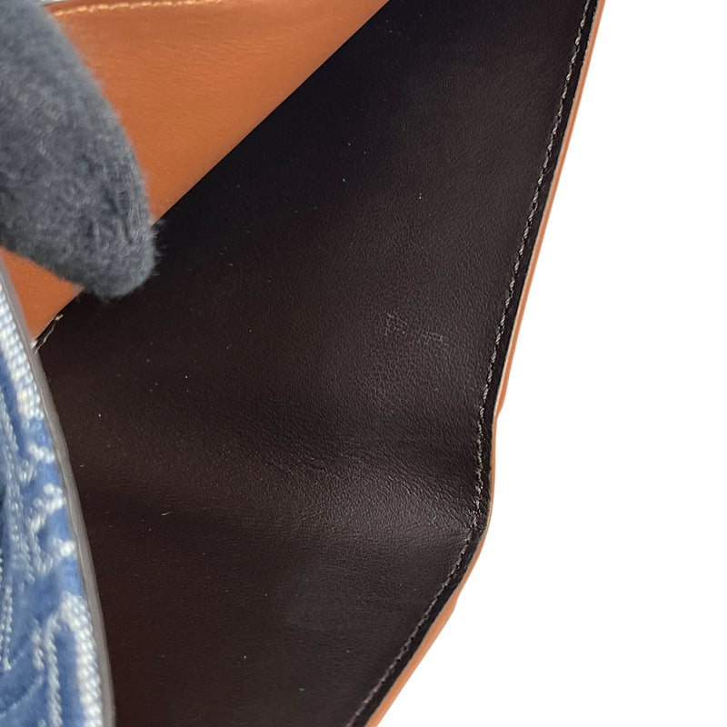 FENDI FF Denim Compact Wallet - Blue