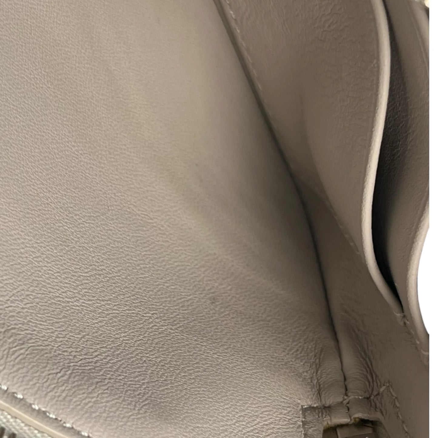 CELINE Two-Tone Key Ring Coin Case - Gray and Blue 