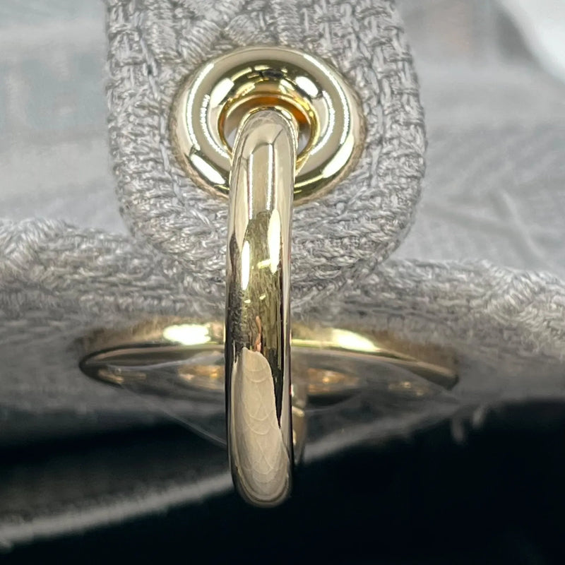 Christian Dior Lady Dior Handbag Shoulder Bag - Gray 