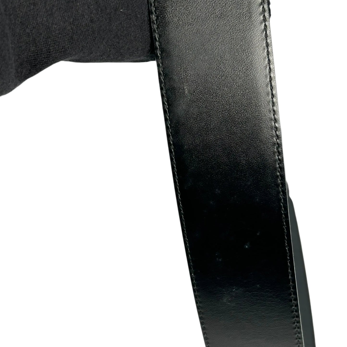 GUCCI Guccissima GG Logo Leather Belt - Black 
