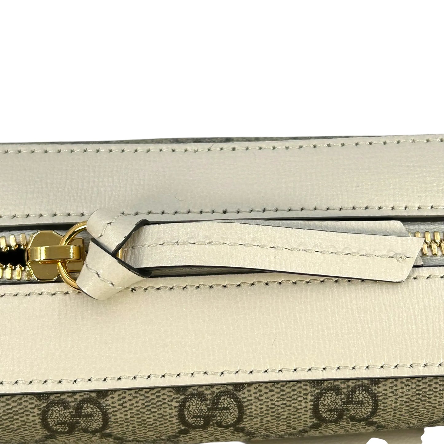 GUCCI ホースビット GGスプリーム キャンバス ショルダーバッグ - ブラウン × ホワイト