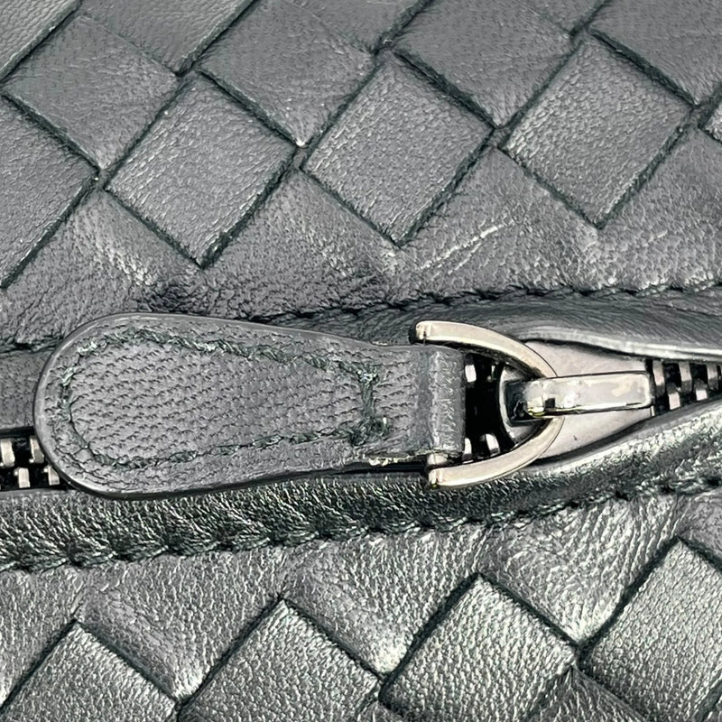 BOTTEGA VENETA Intrecciato Leather Long Wallet - Black 