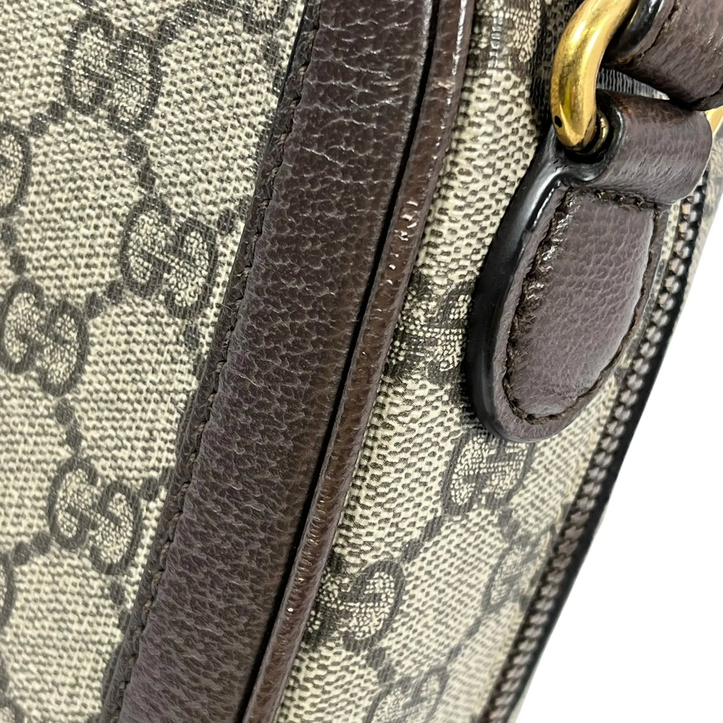 GUCCI オフディア スモール GGスプリーム キャンバス ショルダーバッグ - ブラウン