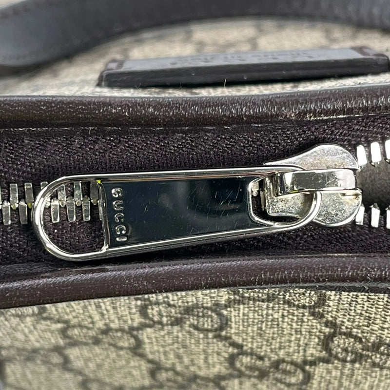 GUCCI GGスプリーム キャンバス ハンドバッグ ショルダーバッグ - ブラウン