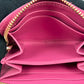 PRADA Round Zip Compact Wallet Coin Purse - Pink