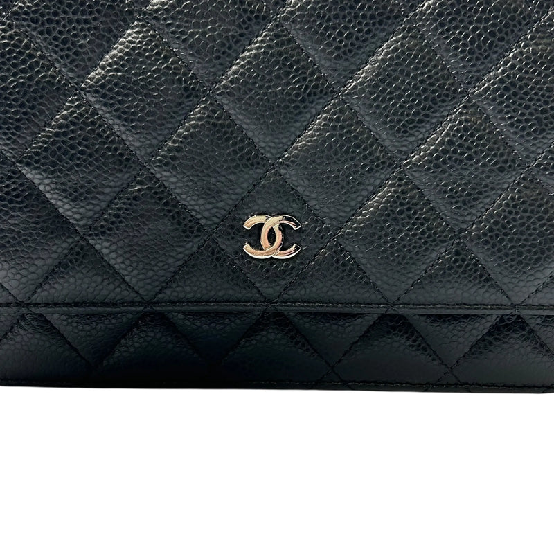 CHANEL Materasse Caviarskin Chain Wallet - Black - 34883