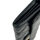 CHANEL CC Logo Lambskin Long Wallet - Black