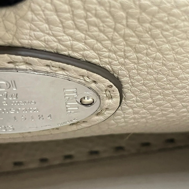 FENDI Peekaboo Leather Hand Bag Shoulder Bag - Gray