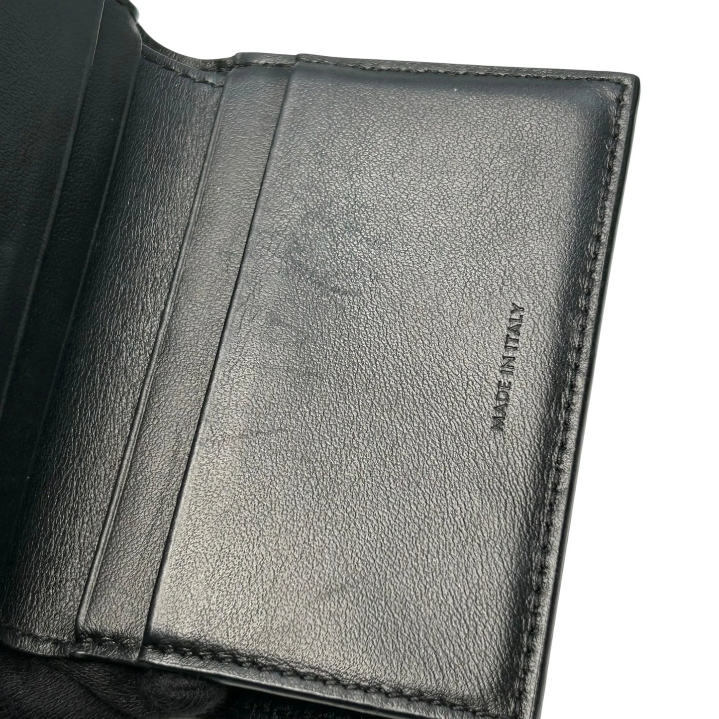 CELINE Compact Wallet With Coin Triomphe In Shiny Calfskin - Black
