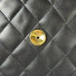 CHANEL Matelasse Lambskin Chain Shoulder Bag - Black