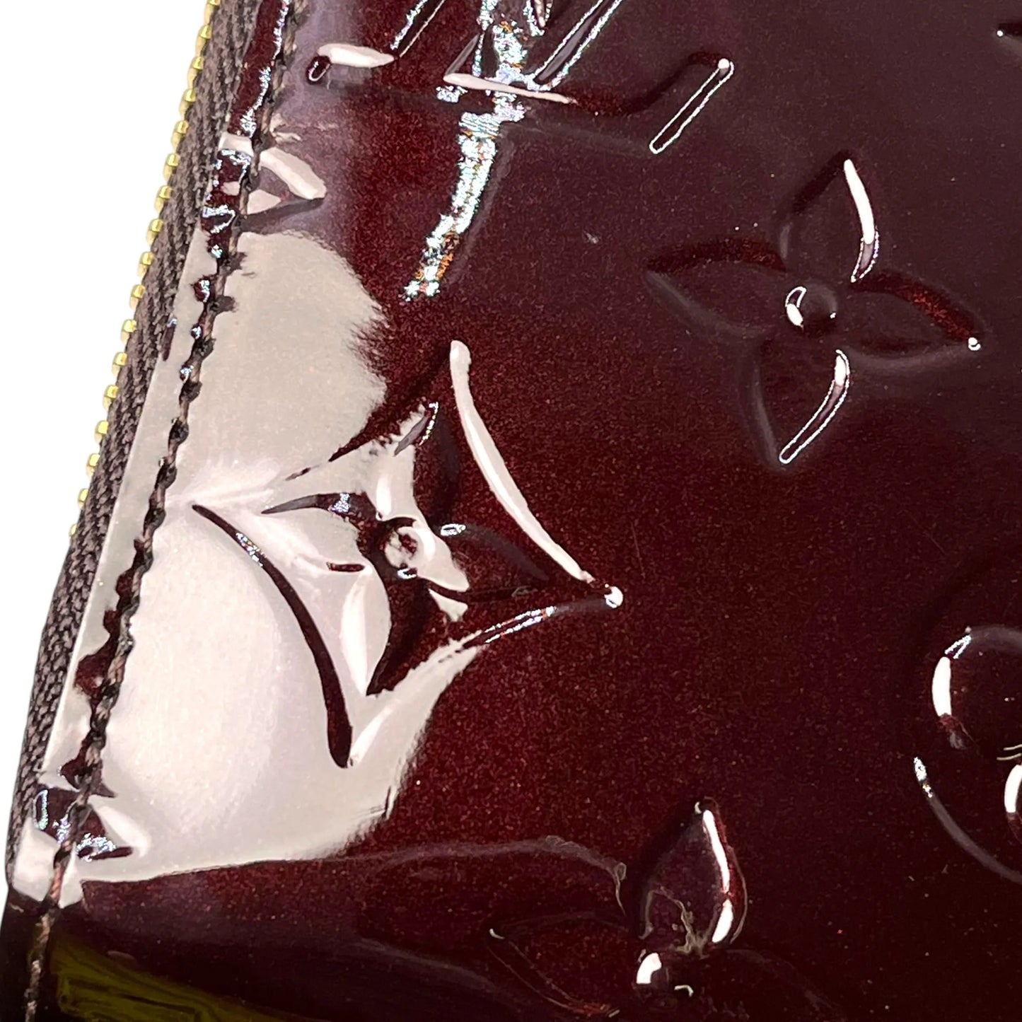 LOUIS VUITTON Monogram Vernis Zippy Wallet Long Wallet - Dark Brown 