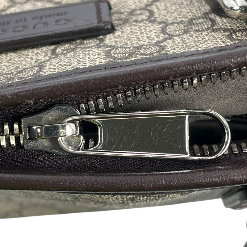 GUCCI GGスプリーム キャンバス ハンドバッグ ショルダーバッグ - ブラウン