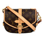 Louis Vuitton Monogram Saumur BB 2way Hand Bag -Brown