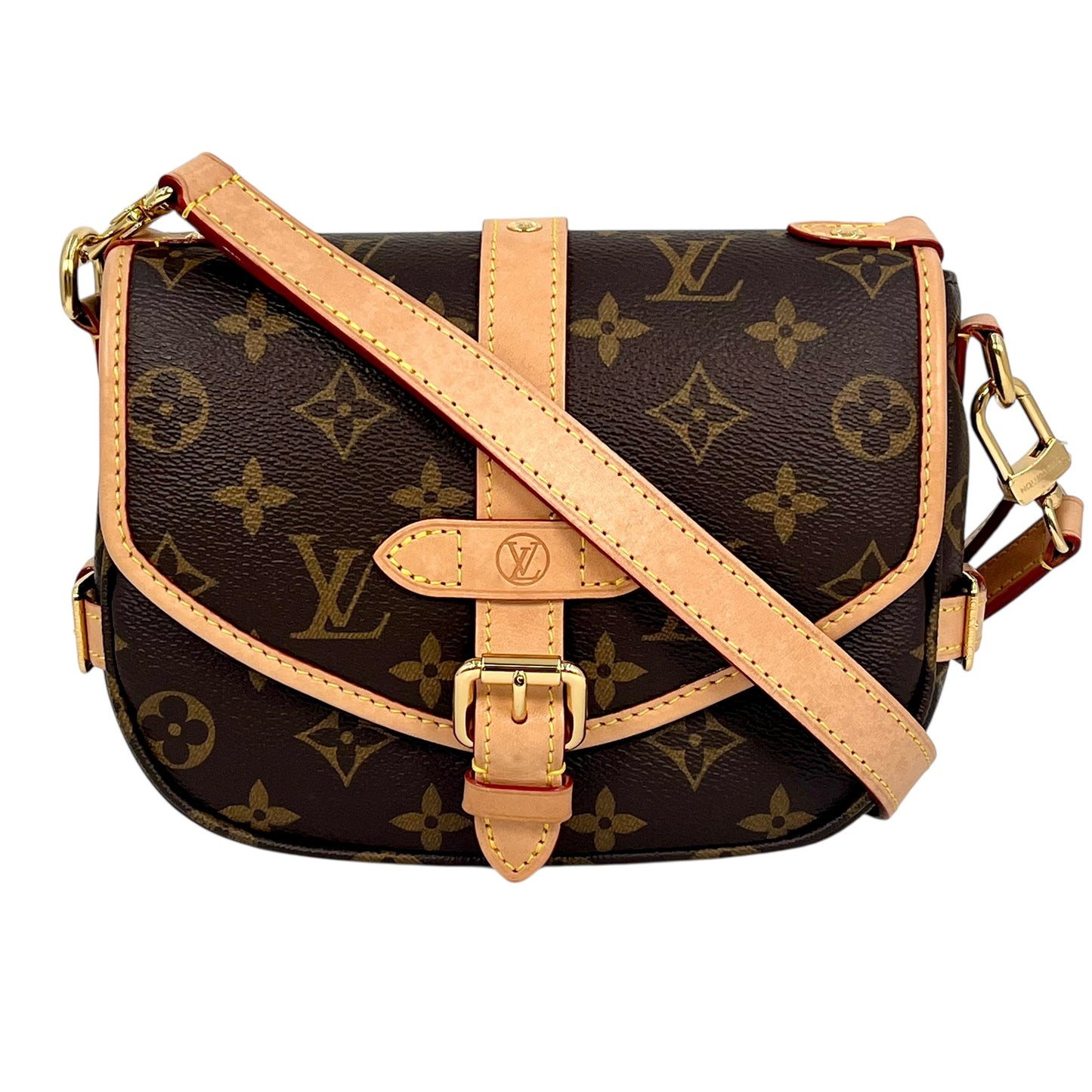 Louis Vuitton Monogram Saumur BB 2way Hand Bag -Brown