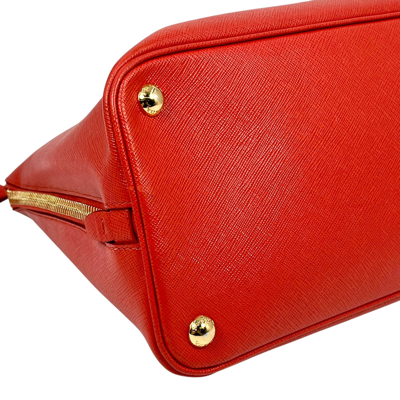 PRADA Galleria Saffiano Leather Hand Bag - Red