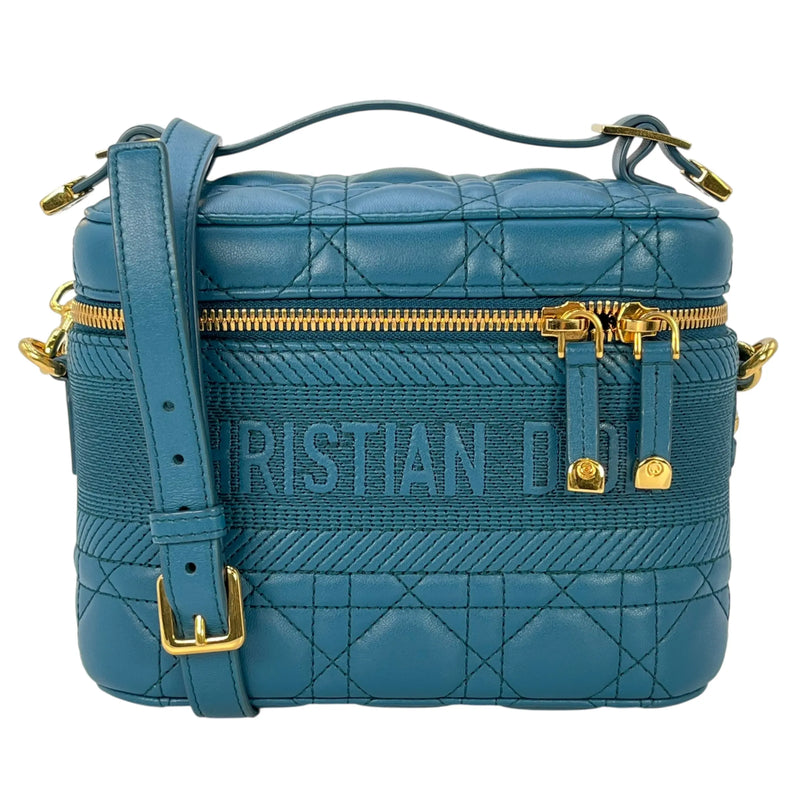 Dior Small Travel Vanity Hand Bag Shoulder Bag - Blue