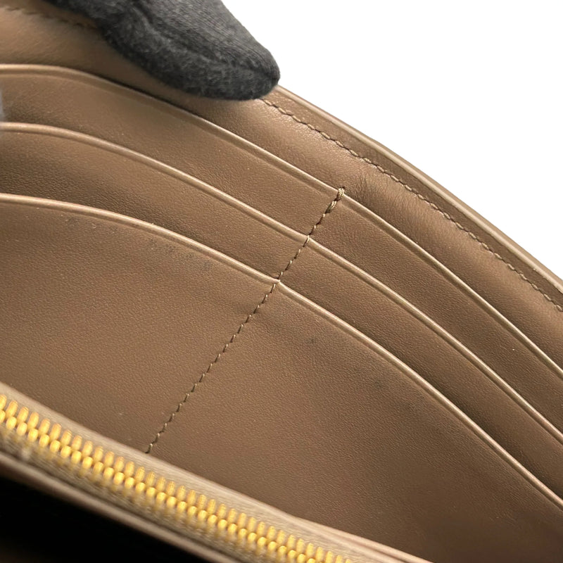 Bottega Veneta Intrecciato Flap Continental Long Wallet - Brown