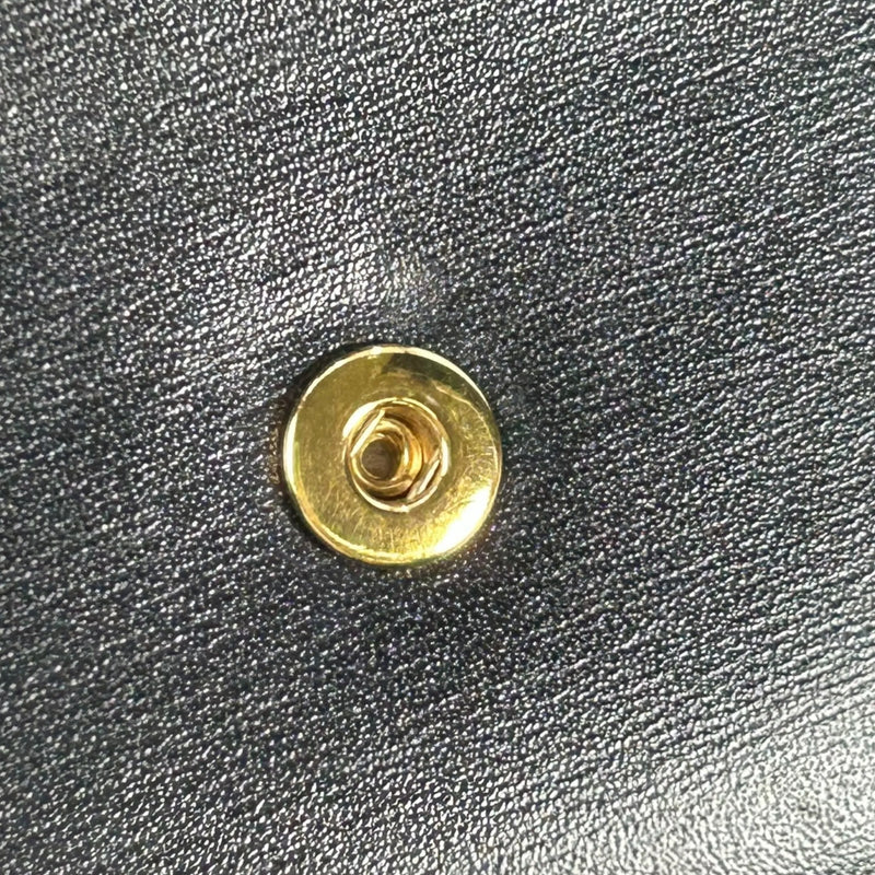 CELINE Triomphe Calfskin Compact Wallet - Black 