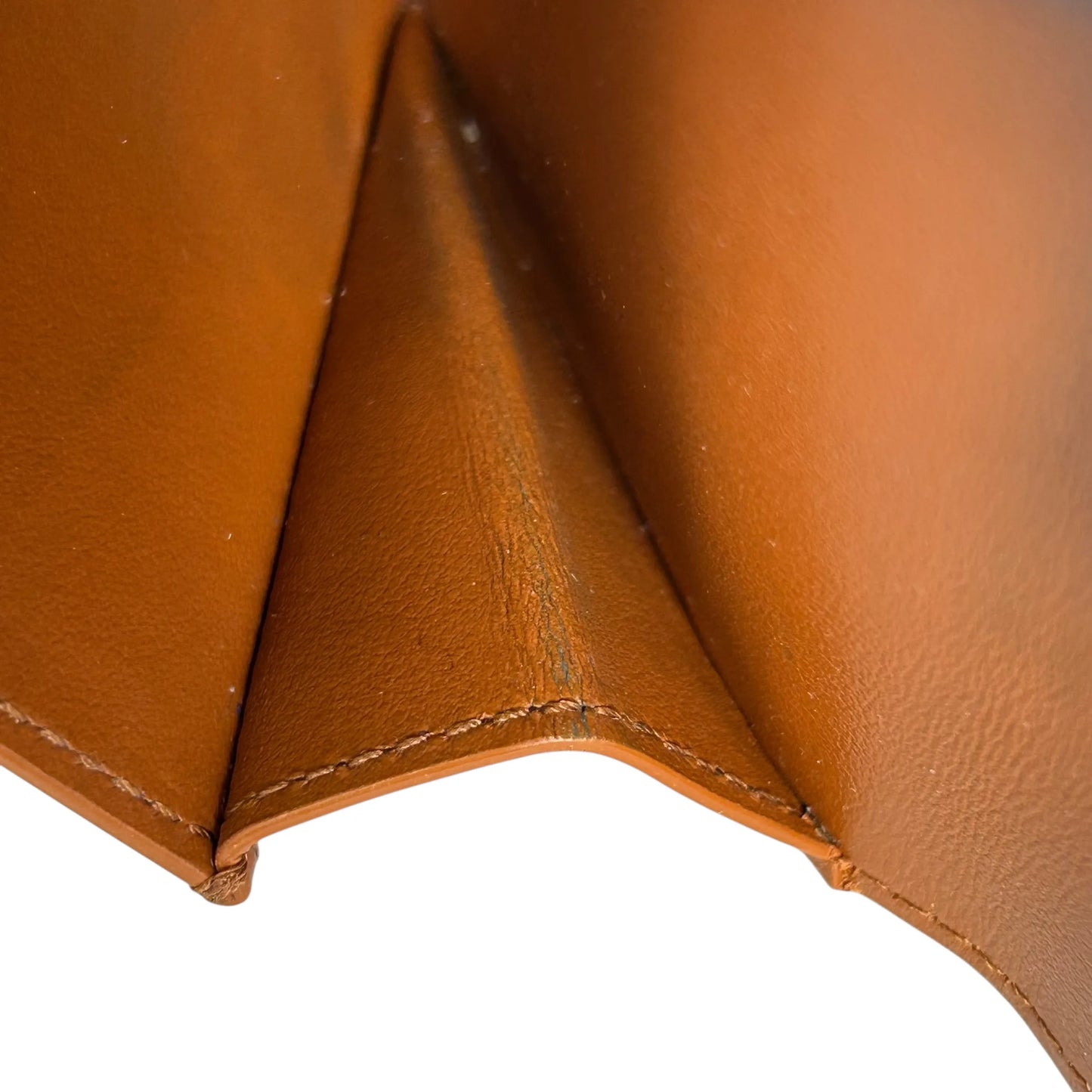 CELINE Triomphe Calfskin Small Compact Wallet - Brown 