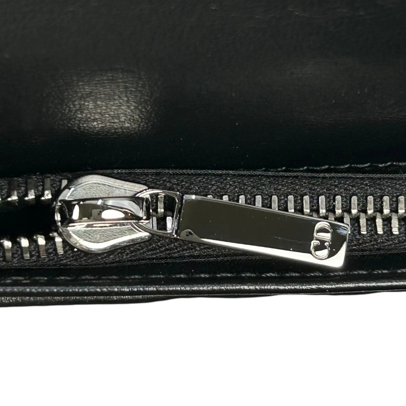 Christian Dior Oblique Jacquard Vertical Long Wallet - Black 