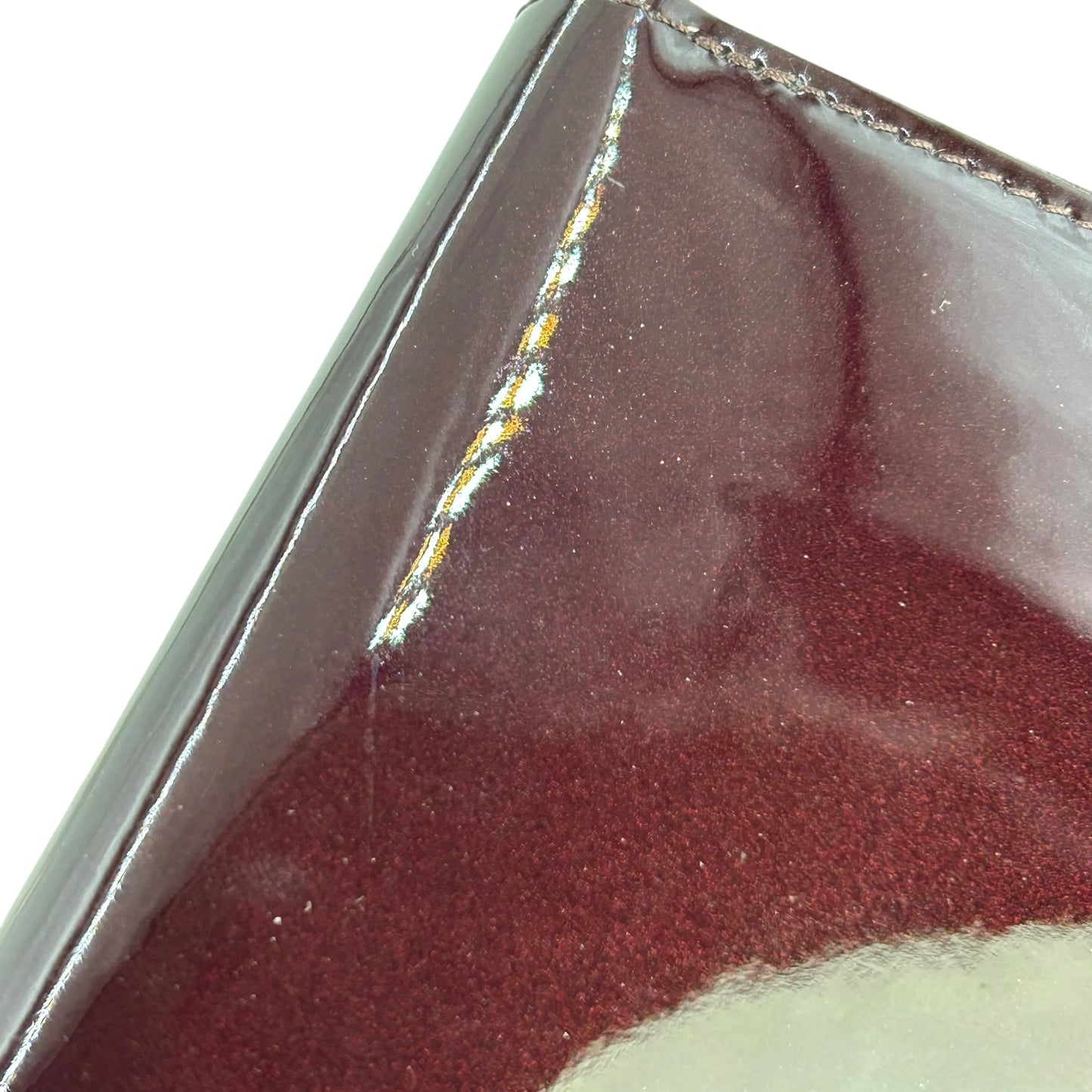 LOUIS VUITTON Portefeuille Miroir Bicolor Vernis Long Wallet - Darkbrown × Red