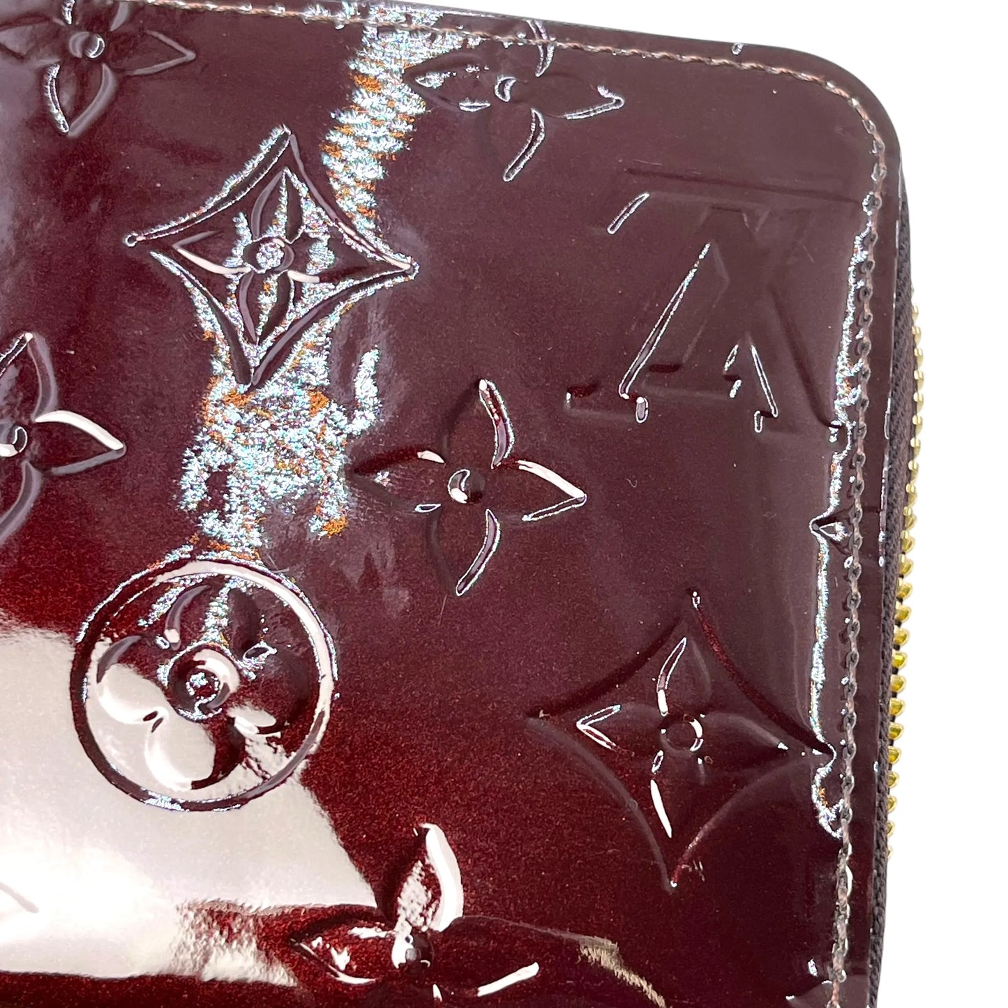 LOUIS VUITTON Monogram Vernis Zippy Wallet Long Wallet - Dark Brown 
