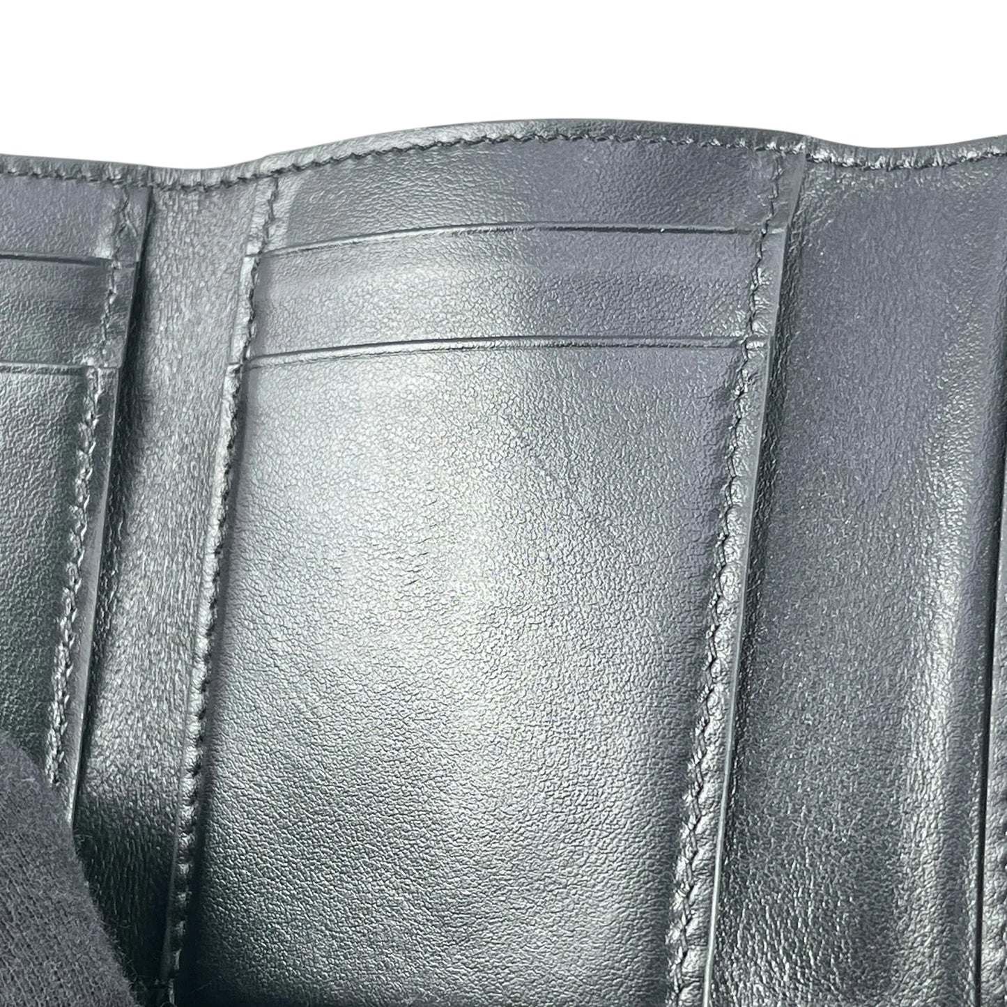 FENDI FF Diamond Tri-fold Compact Wallet - Black