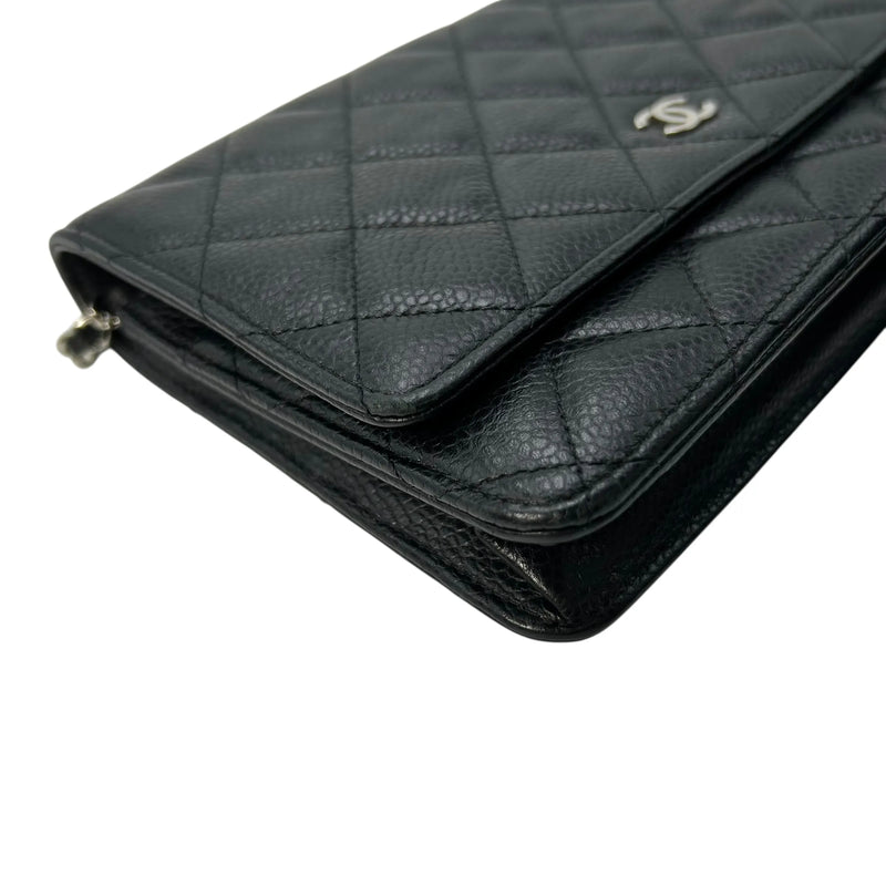 CHANEL Materasse Caviarskin Chain Wallet - Black - 34883