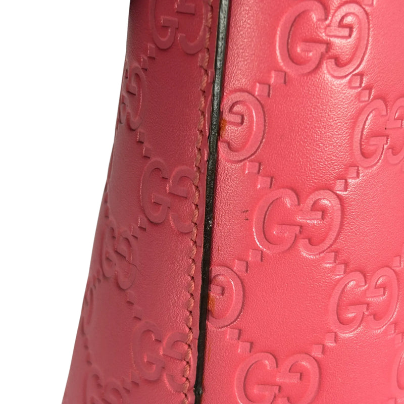 GUCCI Guccissima Leather Hand Bag Shoulder Bag - Pink